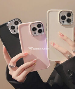 Ốp lưng iPhone viền camera kim loại chống sốc WB1268