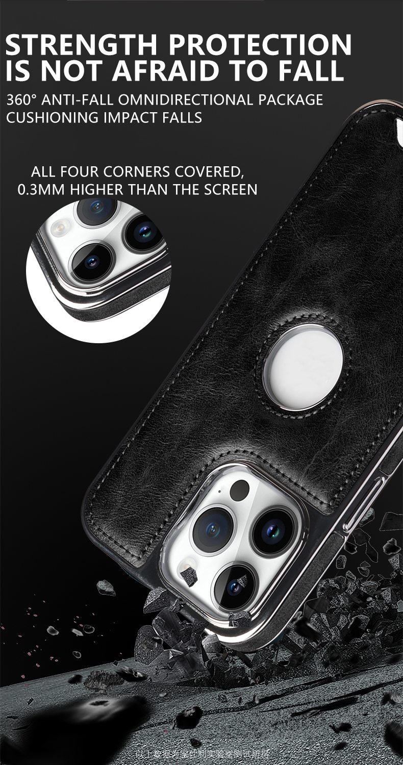 Ốp Da Nam LIGHT LUXURY iPhone 15 Pro Max – Sang Trọng & Chống Sốc