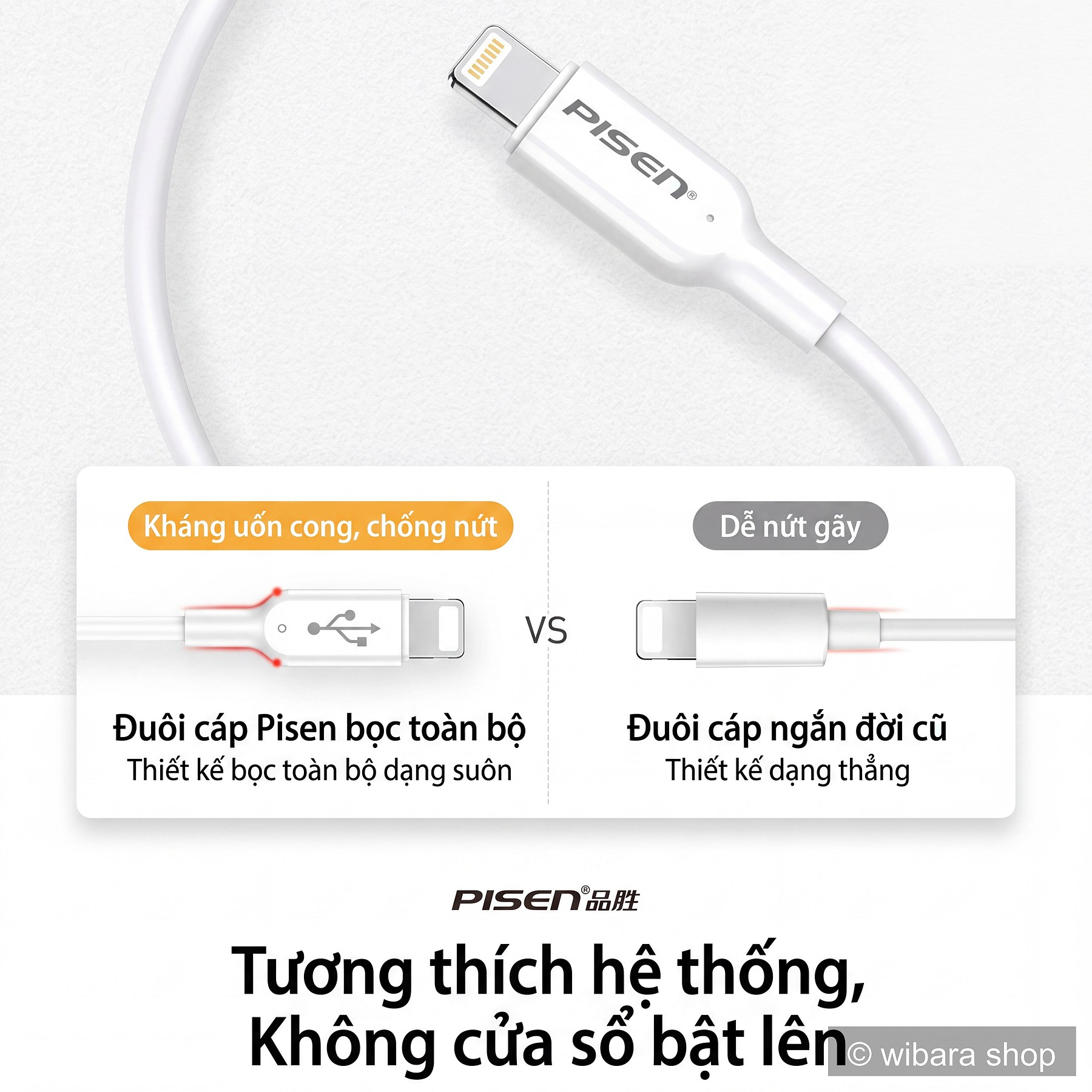 Cáp Sạc Pisen - Tăng Tốc Sạc An Toàn