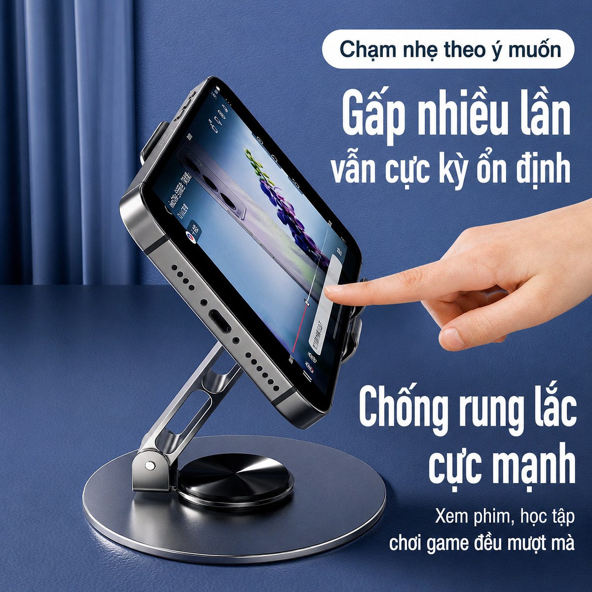 Đế điện thoại chống rung lắc cực mạnh cho trải nghiệm xem phim và chơi game