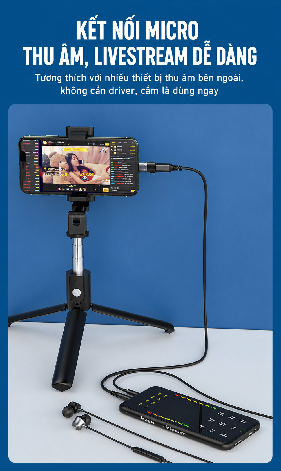 Thiết Bị Kết Nối Micro Thu Âm Livestream Dễ Dàng