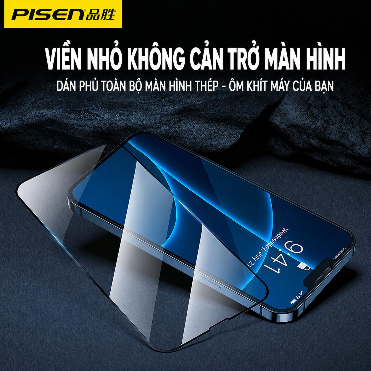 Màn hình bảo vệ điện thoại Pisen cao cấp - dán phủ toàn bộ màn hình