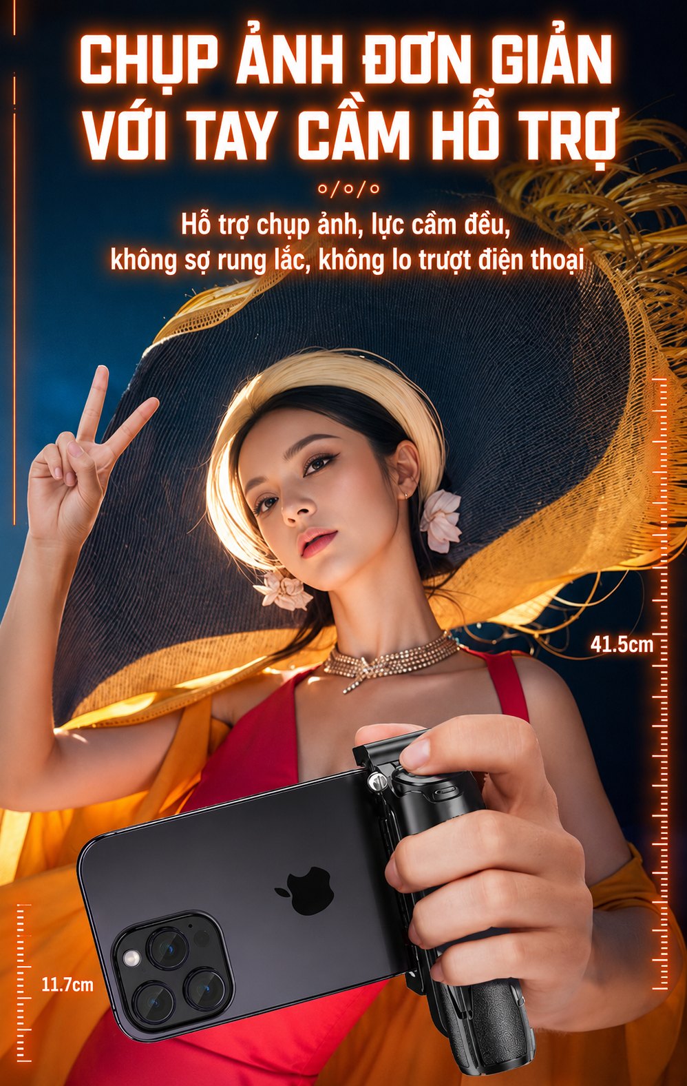 Chụp Ảnh Dễ Dàng Với Tay Cầm Hỗ Trợ