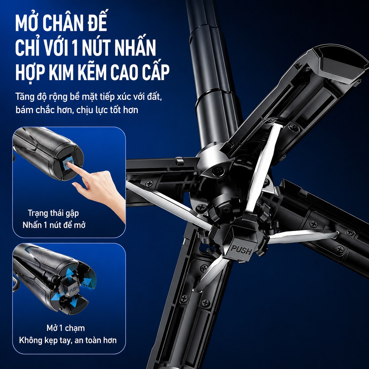 Xe Đạp Điện Gấp Gọn Cao Cấp Mới Nhất - Mở Chân Đế Dễ Dàng